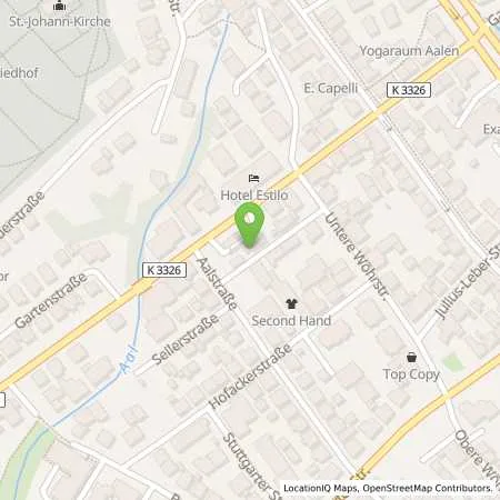 Standortübersicht der Tankstelle Freie Tankstelle Aalen in 73430 Aalen