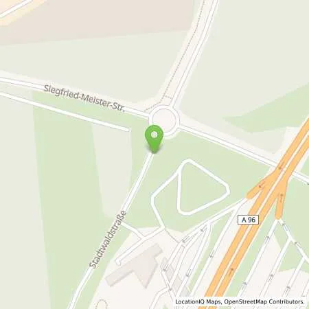 Standortübersicht der Tankstelle LECHWIESEN NORD - STADTWALDSTR. A96 in 86899 Lechwiesen Nord