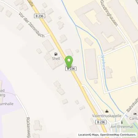 Standortübersicht der Tankstelle Shell Hallenberg Nuhnestr. 19 in 59969 Hallenberg