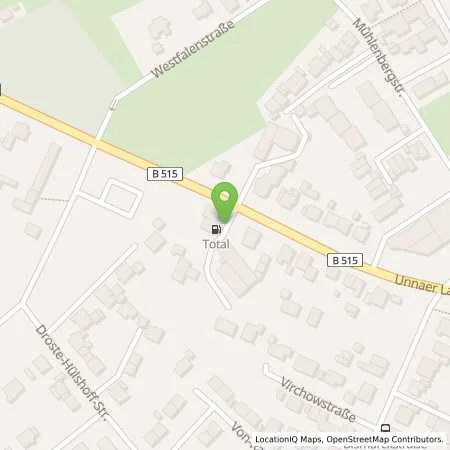 Standortübersicht der Tankstelle TOTAL MENDEN in 58708 MENDEN