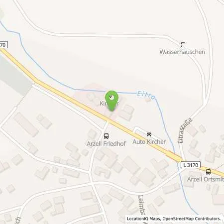 Standortübersicht der Tankstelle AVIA Tankstelle in 36132 Eiterfeld (Arzell)