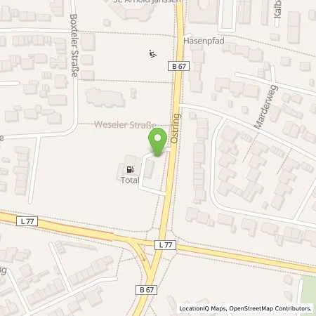 Standortübersicht der Tankstelle TotalEnergies Goch in 47574 Goch
