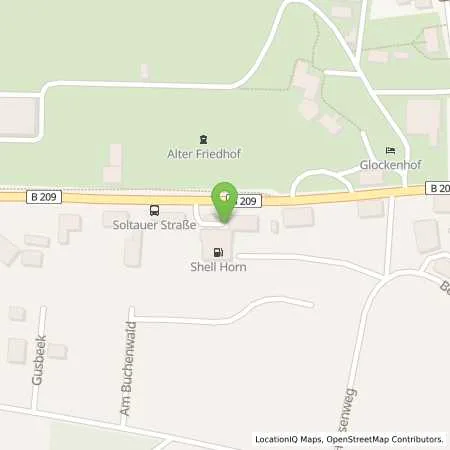 Standortübersicht der Tankstelle Ulrich Horn in 21385 Amelinghausen