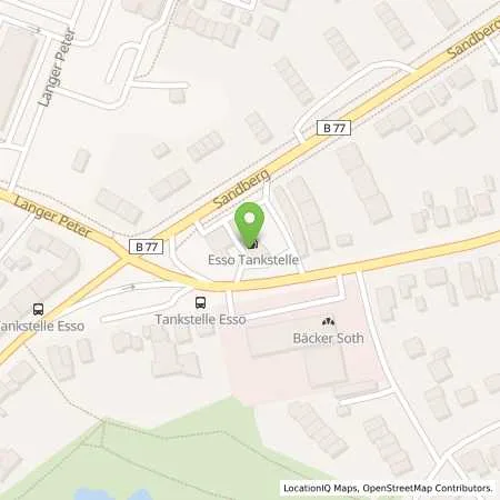 Standortübersicht der Tankstelle Esso Tankstelle in 25524 ITZEHOE