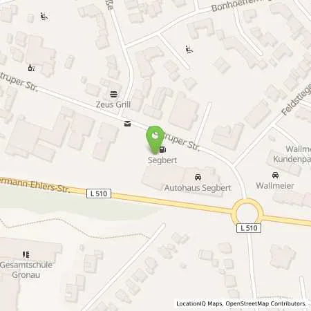 Standortübersicht der Tankstelle Anton Segbert GmbH & Co. in 48599 Gronau