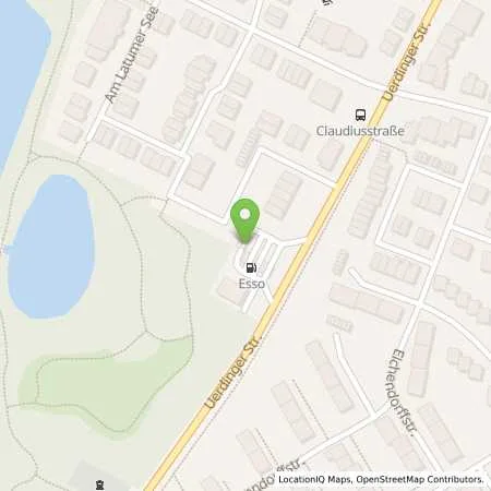 Standortübersicht der Tankstelle Esso Tankstelle in 40668 MEERBUSCH