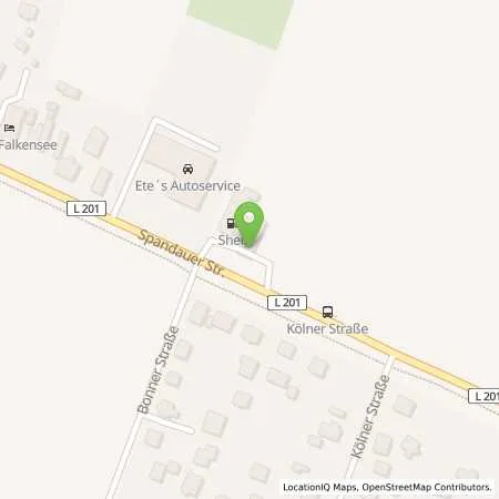 Standortübersicht der Tankstelle Shell Falkensee Spandauer Str. 22 in 14612 Falkensee