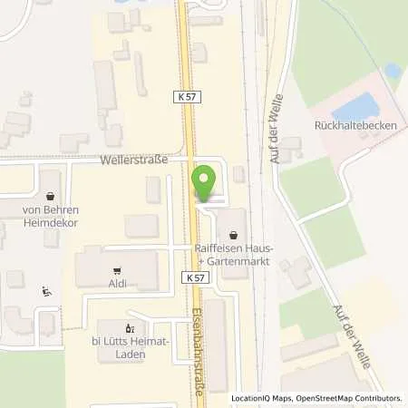 Standortübersicht der Tankstelle Raiffeisen Lübbecker Land AG in 32369 Rahden