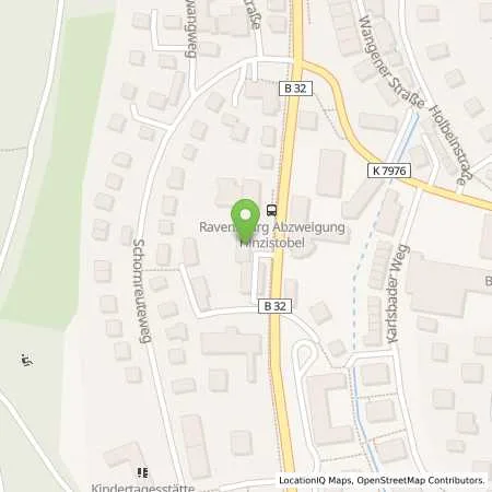 Standortübersicht der Tankstelle Esso Tankstelle in 88212 RAVENSBURG