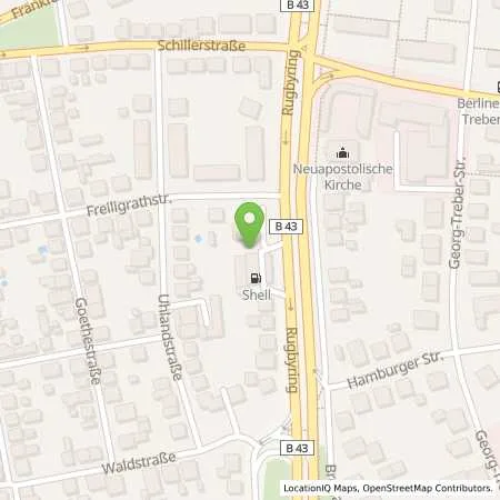 Standortübersicht der Tankstelle Shell Rüsselsheim Rugbyring 98 in 65428 Rüsselsheim