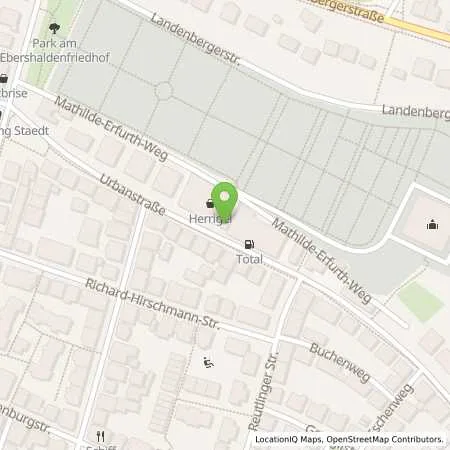 Standortübersicht der Tankstelle TotalEnergies Esslingen in 73728 Esslingen