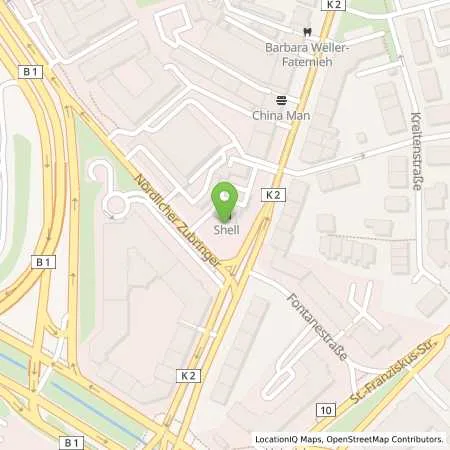 Standortübersicht der Tankstelle Shell Duesseldorf Muensterstr. 328 in 40470 Duesseldorf
