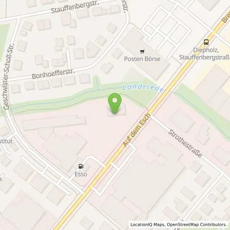 Standortübersicht der Tankstelle Esso Tankstelle in 49356 DIEPHOLZ