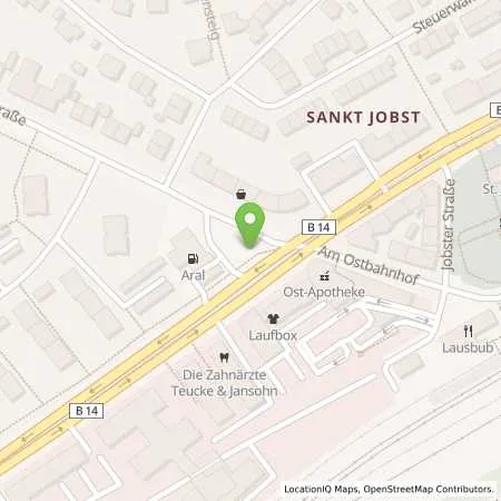 Standortübersicht der Tankstelle Aral Tankstelle in 90491 Nürnberg