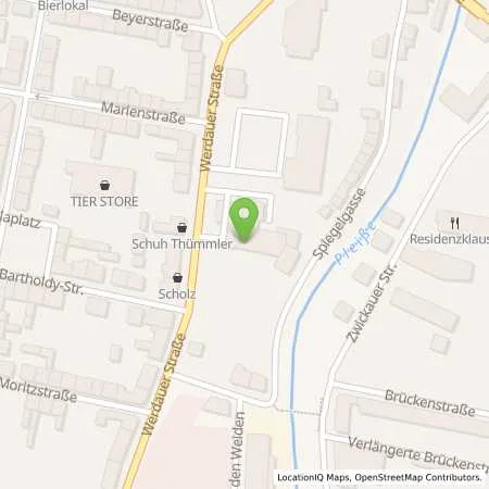 Standortübersicht der Tankstelle Tankcenter Crimmitschau in 08451 Crimmitschau