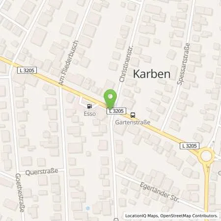 Standortübersicht der Tankstelle Esso Tankstelle in 61184 KARBEN