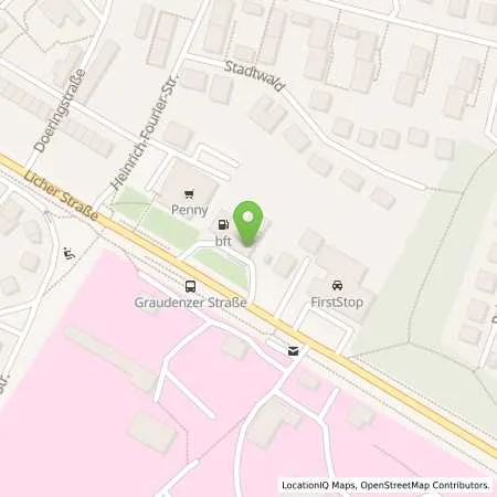 Standortübersicht der Tankstelle bft-Tankstelle Förster, Gießen in 35394 Gießen