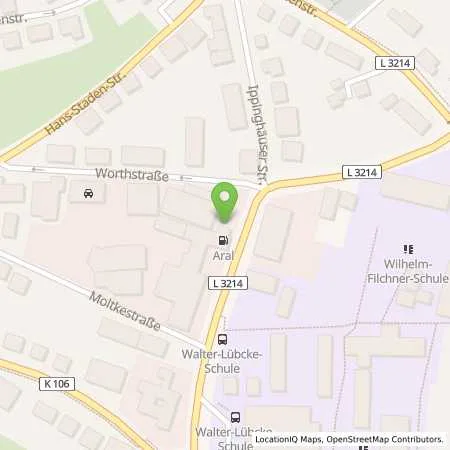 Standortübersicht der Tankstelle Aral Tankstelle in 34466 Wolfhagen