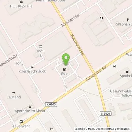 Standortübersicht der Tankstelle Esso Tankstelle in 14513 TELTOW