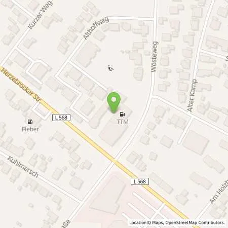 Standortübersicht der Tankstelle TTM Station Herzebrocker Str. in 33378 Rheda Wiedenbrück