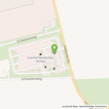 Standortübersicht der Benzin-Super-Diesel Tankstelle: Aral Tankstelle in 06686, Lützen / OT Zorbau