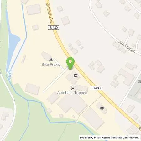 Standortübersicht der Tankstelle Sb Winterberg Ruhrstraße 12 in 59955 Winterberg