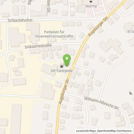 Standortübersicht der Tankstelle Bft Weissenburg Augsburger Straße 18 in 91781 Weissenburg