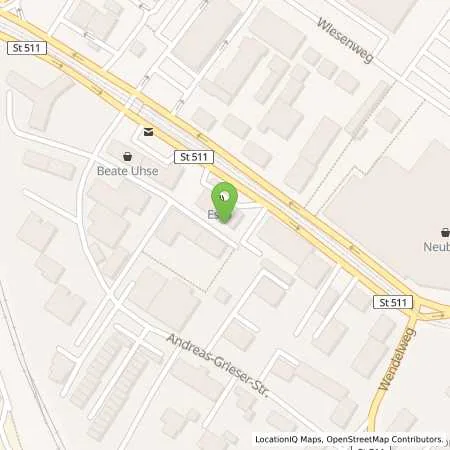 Standortübersicht der Tankstelle Esso Tankstelle in 97084 WUERZBURG