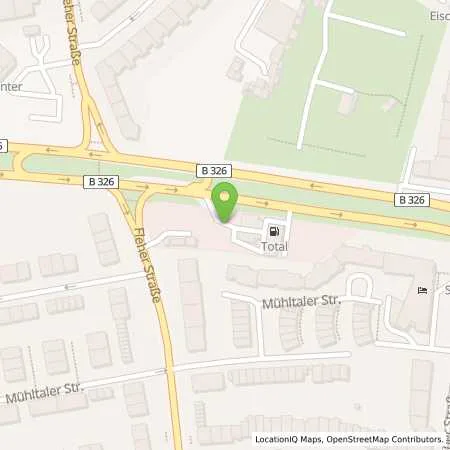 Standortübersicht der Tankstelle TotalEnergies Duesseldorf in 40223 Duesseldorf
