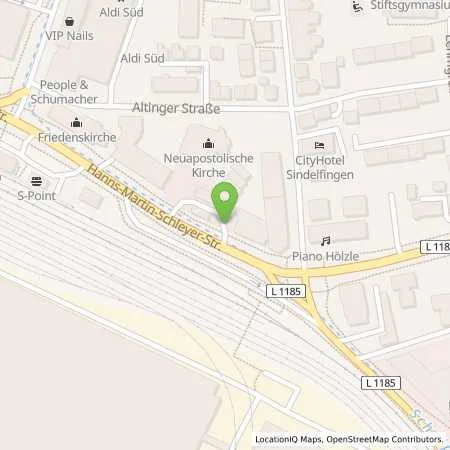 Standortübersicht der Tankstelle SINDELFINGEN - H.-M.-SCHLEYER STR. in 71063 Sindelfingen