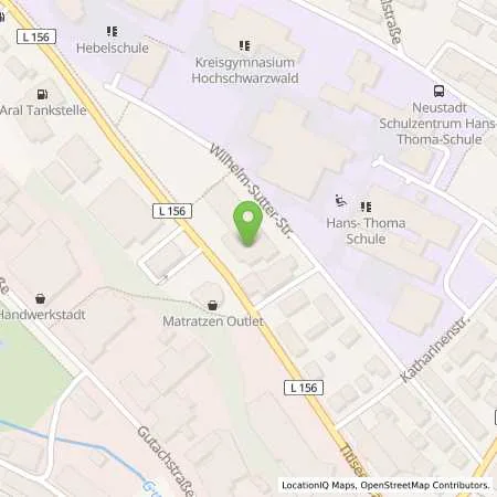 Standortübersicht der Tankstelle Aral Tankstelle in 79822 Titisee-Neustadt