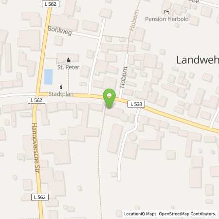 Standortübersicht der Benzin-Super-Diesel Tankstelle: VR-Bank in Südniedersachsen eG in 34355, Landwehrhagen