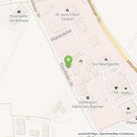 Standortübersicht der Tankstelle Shell Erlenbach Elsenfelder Str. 34 in 63906 Erlenbach