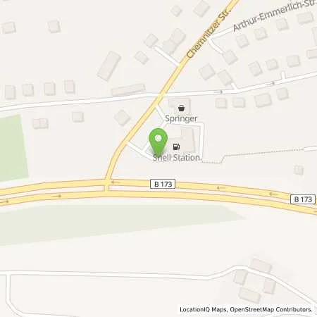 Standortübersicht der Tankstelle Shell Niederwiesa Chemnitzer Str. 23 in 09577 Niederwiesa