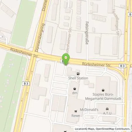 Standortübersicht der Tankstelle Shell Darmstadt Ruedesheimer Str. 121-123 in 64295 Darmstadt