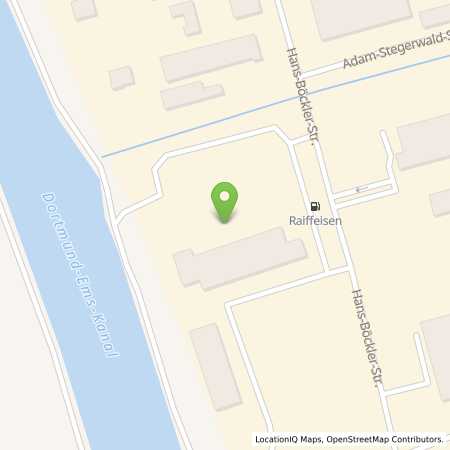 Standortübersicht der Benzin-Super-Diesel Tankstelle: Raiffeisen Lüdinghausen eG in 59348, Lüdinghausen