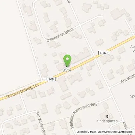 Standortübersicht der Tankstelle AVIA Tankstelle in 32351 Stemwede