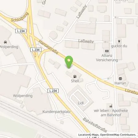 Standortübersicht der Tankstelle Shell Winsen (Luhe) Hansestr. 1 in 21423 Winsen (Luhe)