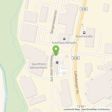 Standortübersicht der Benzin-Super-Diesel Tankstelle: AVEX Meckenheim in 53340, Meckenheim
