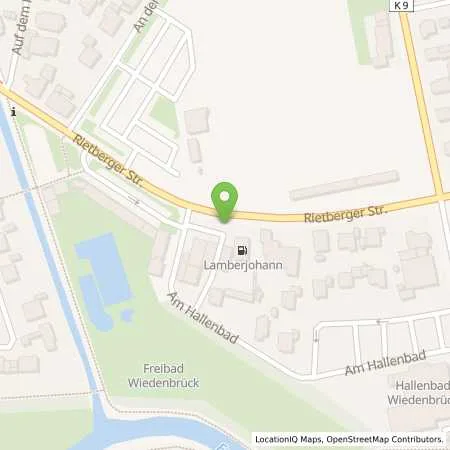 Standortübersicht der Tankstelle Lamberjohann GmbH & Co. KG Tankstelle in 33378 Rheda-Wiedenbrück