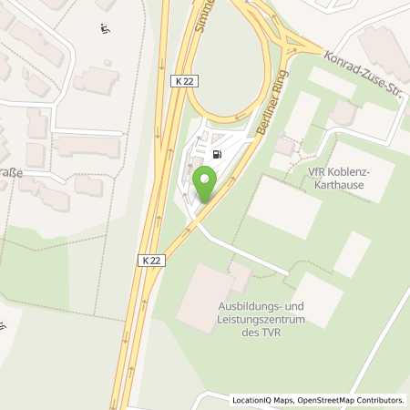 Standortübersicht der Benzin-Super-Diesel Tankstelle: SB Koblenz Simmernerstr. 170 in 56075, Koblenz