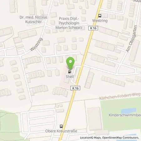 Standortübersicht der Tankstelle Shell Mainz Obere Kreuzstr. 10 in 55120 Mainz