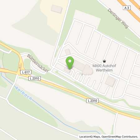 Standortübersicht der Benzin-Super-Diesel Tankstelle: Esso Tankstelle in 97877, WERTHEIM