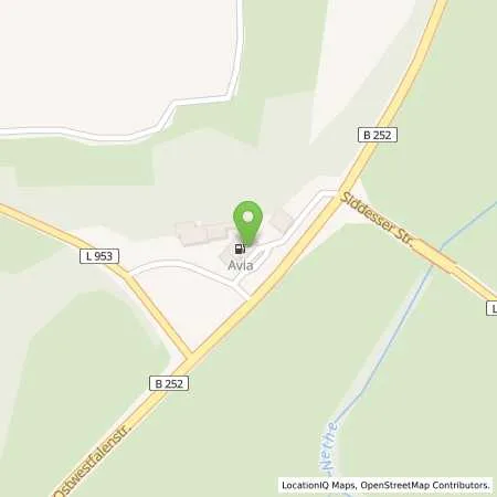 Standortübersicht der Tankstelle Fricke in 33034 Brakel