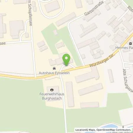 Standortübersicht der Tankstelle Autohaus Eyßelein in 96152 Burghaslach