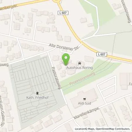 Standortübersicht der Tankstelle Roring GmbH in 46514 Schermbeck