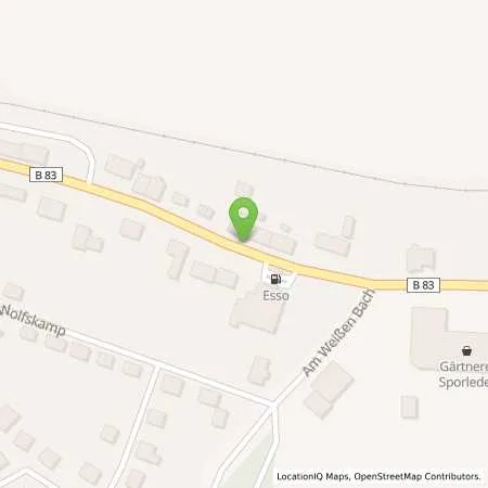 Standortübersicht der Tankstelle Esso Tankstelle in 37619 HEHLEN