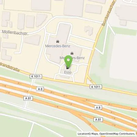 Standortübersicht der Tankstelle Esso Tankstelle in 71229 LEONBERG