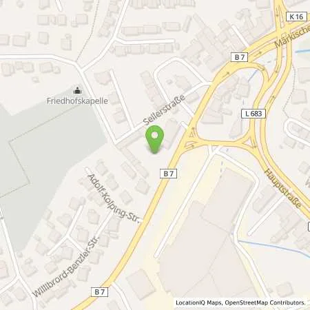 Standortübersicht der Tankstelle Aral Tankstelle in 58675 Hemer