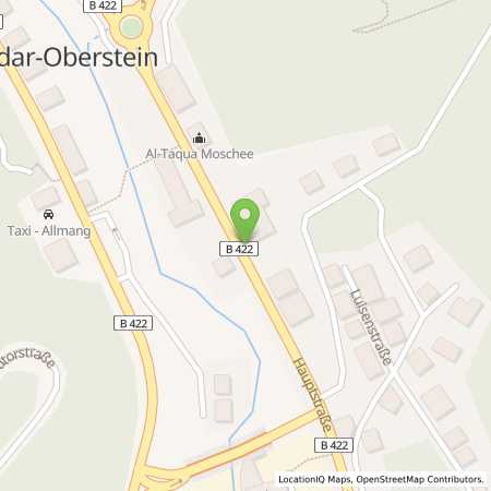 Standortübersicht der Benzin-Super-Diesel Tankstelle: Aral Tankstelle in 55743, Idar-Oberstein